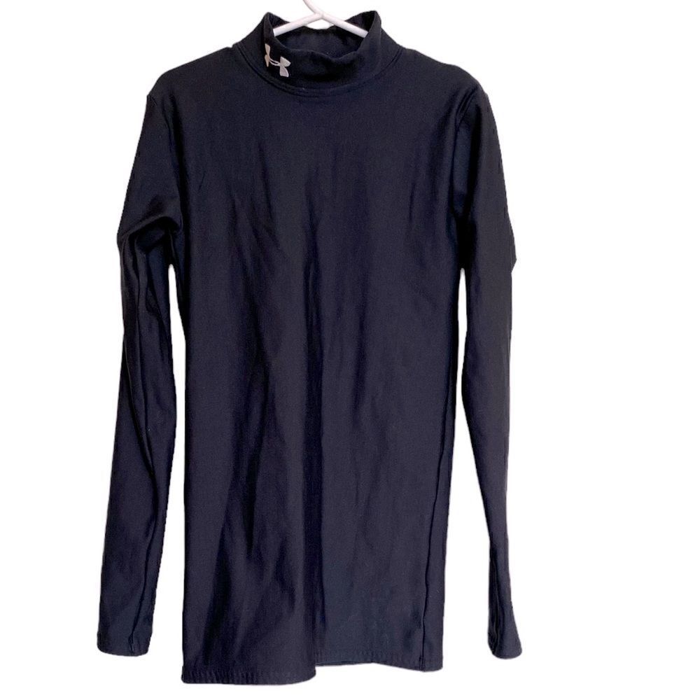 Under Armour Mock Turtleneck Black Coldgear Size Youth Large